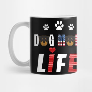 Rottweiler Mom Life Patriotic America 4Th Of July Mug